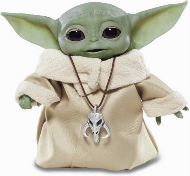 interaktiver Baby-Yoda, der sich bewegt
