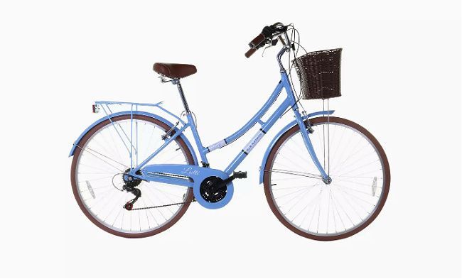 파란색 바구니가있는 아르고 최고의 자전거