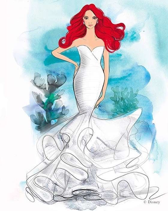 Disney-Hochzeitskleid-Kleine-Meerjungfrau