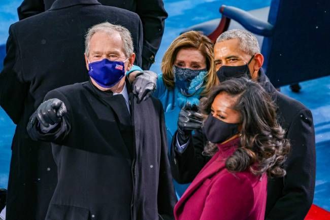 Mišela-Obama-Džordža-V-Buša atkalapvienošanās