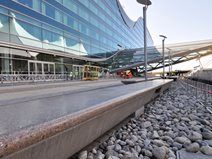 Letališče Denver, južni terminal, polirano betonsko mesto Colorado Hardscapes Denver, CO