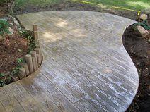 Faux Bois Patio, Wood Stamped Concrete Concrete Creations Plymouth, IN