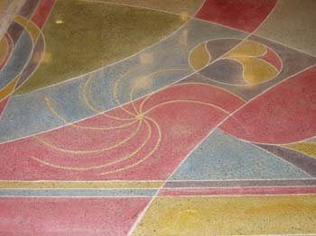 Betona krāsvielas, krāsu izstrādājumi Dekoratīvā betona institūta templis, GA