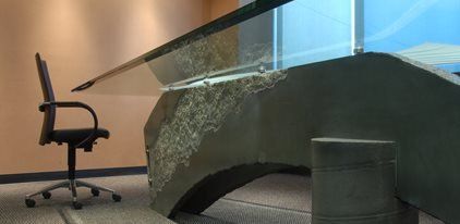 Grå konferansebord, betong konferansebord, kontorbetong utemøbler California betongdesign Anaheim, CA