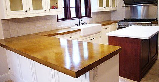 Bếp, Mặt bàn Bàn làm bằng bê tông Đặt trong Concrete LLC Houston, TX