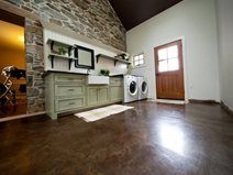 Pruun värvitud betoon, pesuruumi põrandad betoonpõrandad Reformed Concrete LLC Quarryville, PA