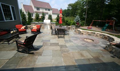 Rectangles, Fire Pit Site New England Hardscapes Inc Acton, MA