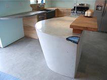 Banayad na Gray, Modern Counter, Modern Kitchen Insland Concrete Countertops DC Custom Concrete San Diego, CA