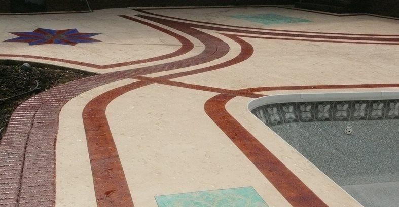Dizajn bazena na bazenu Dekorativni betonski hram Instituta za beton, GA