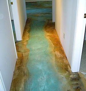 Vandenynas, mėlynos betono grindys „Fake-It“ Vankuveris, BC