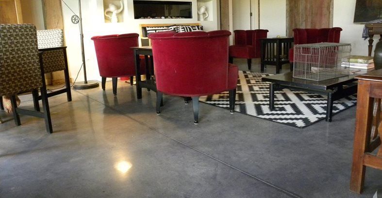 Olohuone, kiillotettu, betoni, tuolit betonilattiat Romer Decorative Solutions Canton, MI