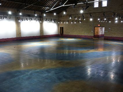 Swirls of Blue and Caramel Dye Site Nick Dancer Concrete Fort Wayne, IN