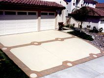 Spāņu valoda, apļi betona piebraucamie ceļi betona risinājumi, izstrādājusi Rhino Linings® Sandjego, CA