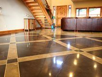 Tla dnevne sobe, Polirani beton Polirani beton Floriartisan LLC Spokane Valley, WA