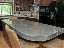 Kitchen Island, Embedded Aggregate Concrete Benkeplater M Concrete Studios LLC Dayton, OH