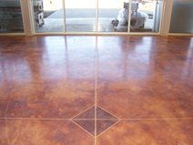 Brown Stained Floor Site Solid Rock Concrete Services Gravette, AR, Yhdysvallat