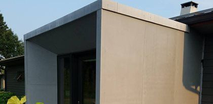 Vertikale betongveggbelegg - designideer
