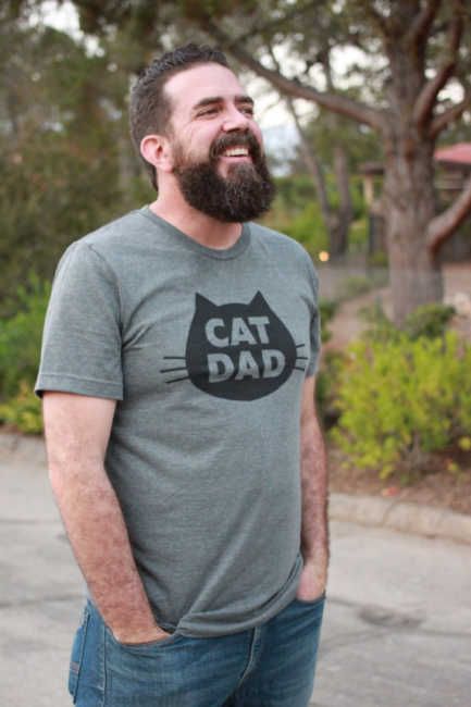 katt pappa t-skjorte xmas gave menn