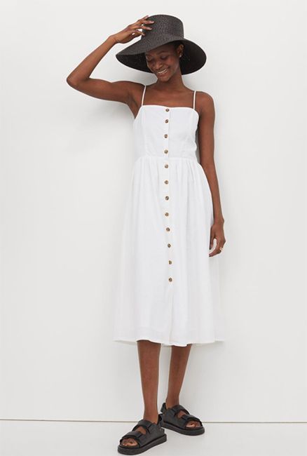 hm-balta suknelė