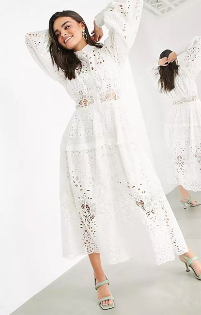 rochie asos-albă