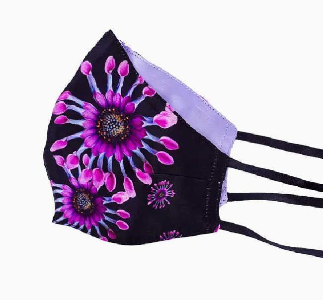 vijolična cvetlična maska ​​za obraz harper beckham