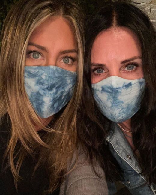 Jennifer Aniston Courteney Cox maska ​​za barvanje