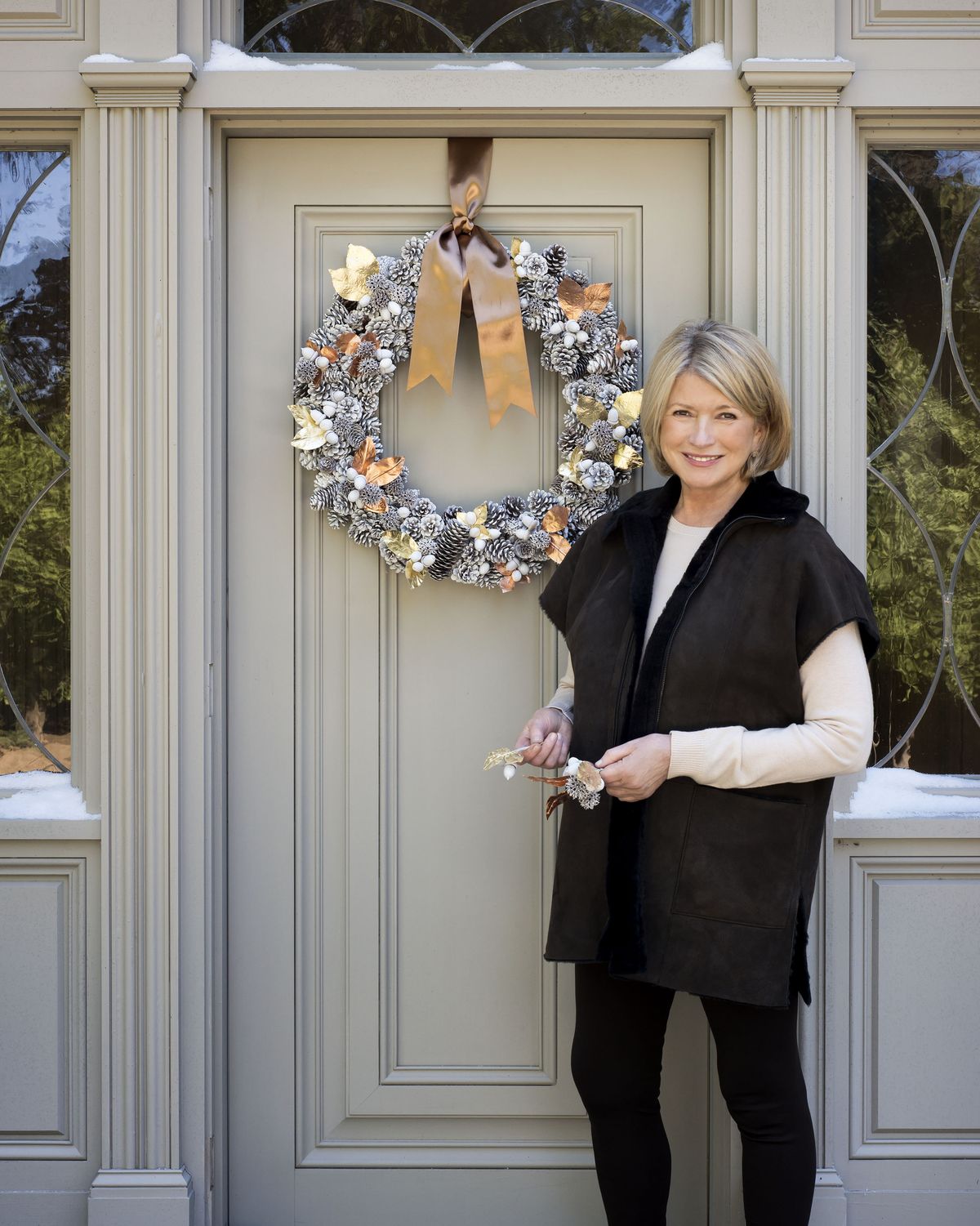 Martha Stewart s ručno izrađenim vijencem