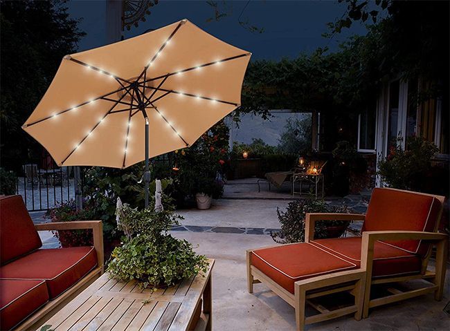 Parasol Amazon-Glamhaus-LED