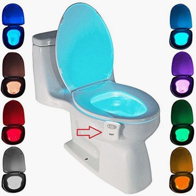 svetlo na WC-sedadle