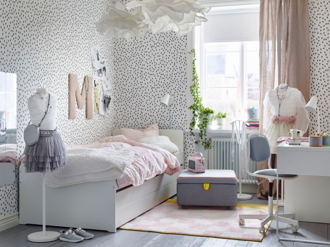 12 vienkrāsainu guļamistabu-IKEA