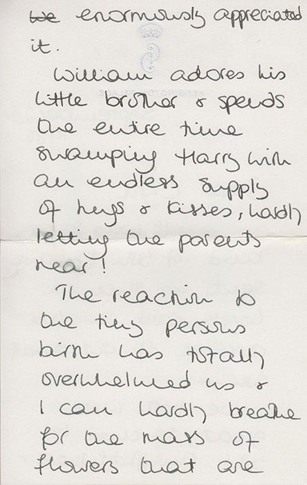 Paljastettu prinsessa Dianan kirje paljastaa erityisen siteen prinssi Williamin ja prinssi Harryn välille