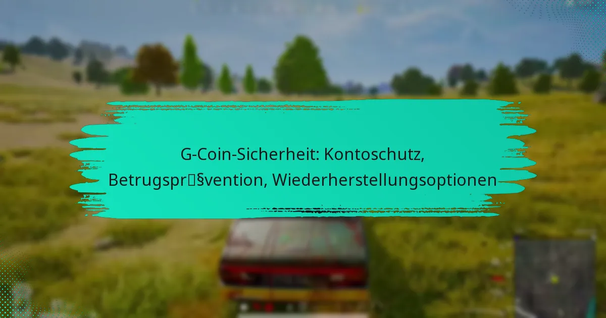 G-Coin-Sicherheit: Kontoschutz, Betrugsprävention, Wiederherstellungsoptionen