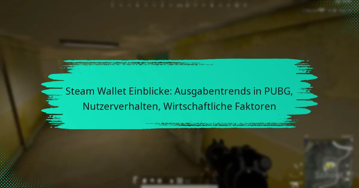 Steam Wallet Einblicke: Ausgabentrends in PUBG, Nutzerverhalten, Wirtschaftliche Faktoren
