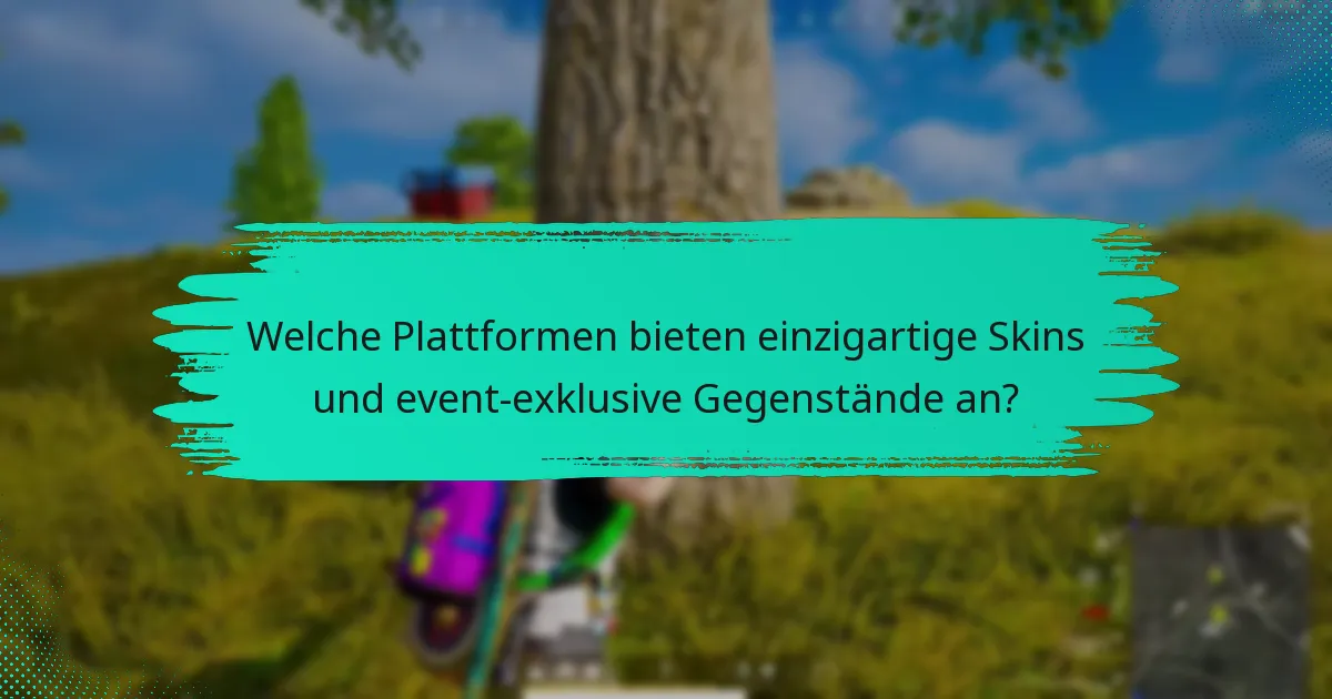 Welche Plattformen bieten einzigartige Skins und event-exklusive Gegenstände an?