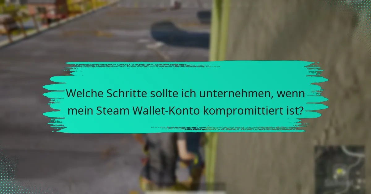 Welche Schritte sollte ich unternehmen, wenn mein Steam Wallet-Konto kompromittiert ist?