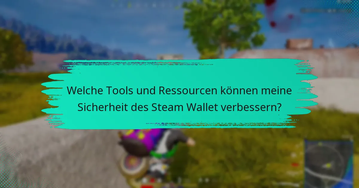 Welche Tools und Ressourcen können meine Sicherheit des Steam Wallet verbessern?